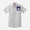 Short Sleeve Striped Industrial Work Shirt Thumbnail